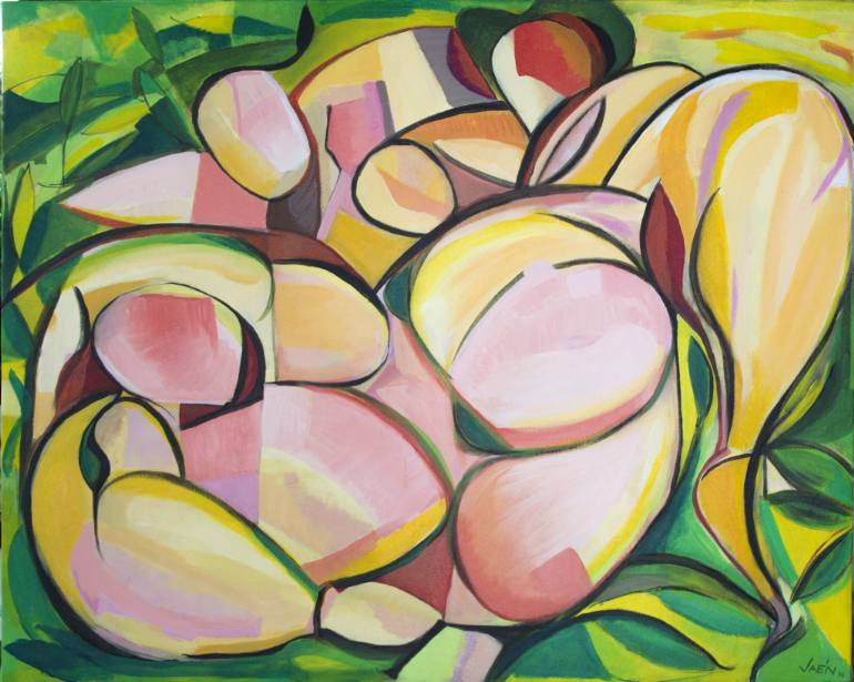 770x615 Saatchi Art Las Gordas (The Fat Ladies) Painting By Manuel Jaen - Fat Lady Painting