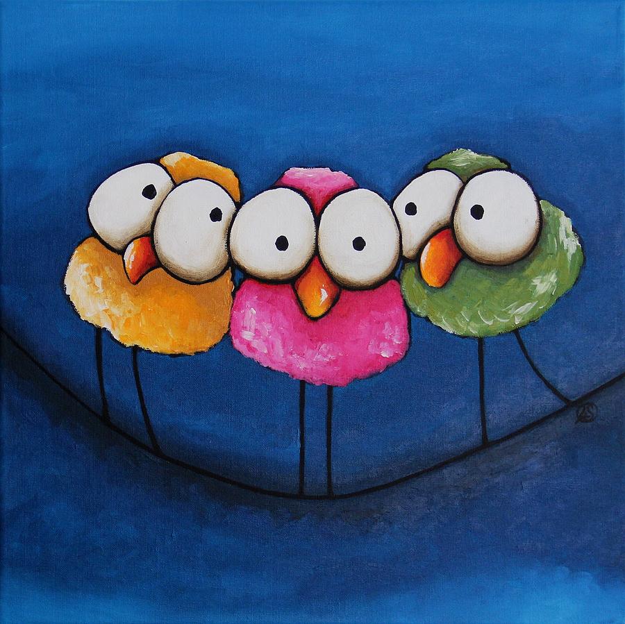 900x899 Three Fat Ladies Painting By Lucia Stewart - Fat Lady Painting