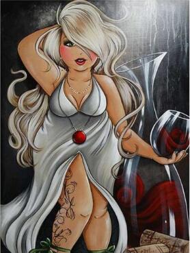 278x369 3d Diamond Embroidery,rhinestone Diamond Painting,fat Women - Fat Lady Painting