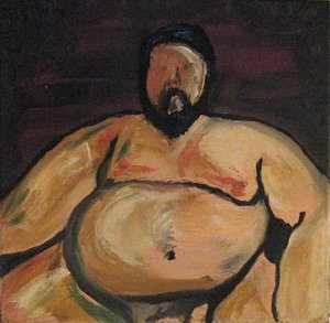 300x293 Fat Man Paintings - Fat Man Painting