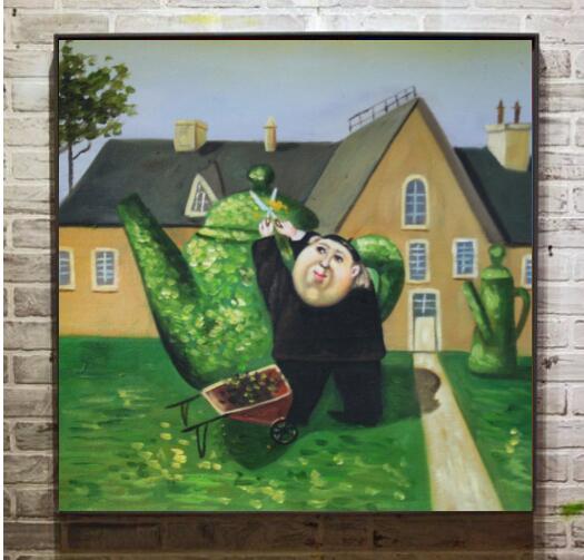 525x503 Free Shipping Hand Painted Modern Fat Man Interesting Painting - Fat Man Painting
