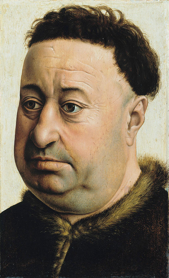 548x900 Portrait Of A Fat Man Painting By Robert Campin - Fat Man Painting