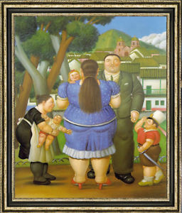 256x300 48 Hand Painted Oil Painting Reproduction Of Fernando Botero Fat - Fat Man Painting