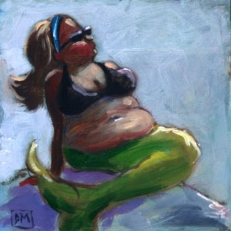 336x336 Fat Mermaid - Fat Painting