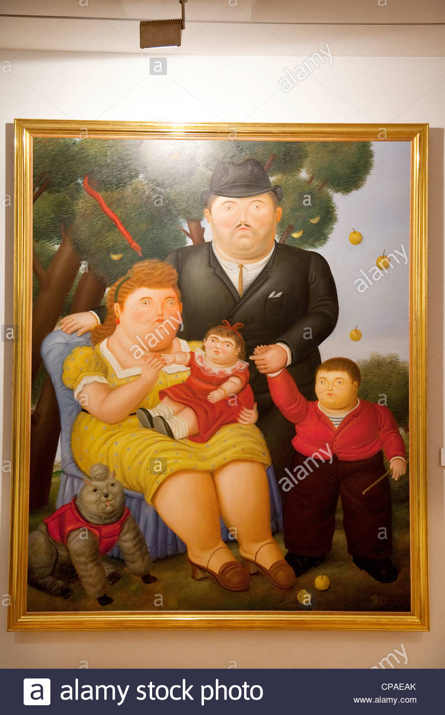 866x1390 Fernando Botero Painting Of A Fat Family Stock Photo 48173963 - Fat Painting