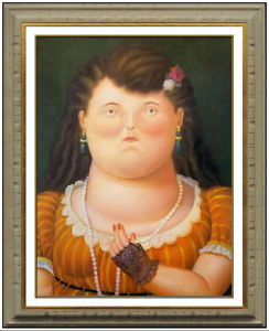 244x300 36 Hand Painted Oil Painting Reproduction Fernando Botero Fat - Fat Painting