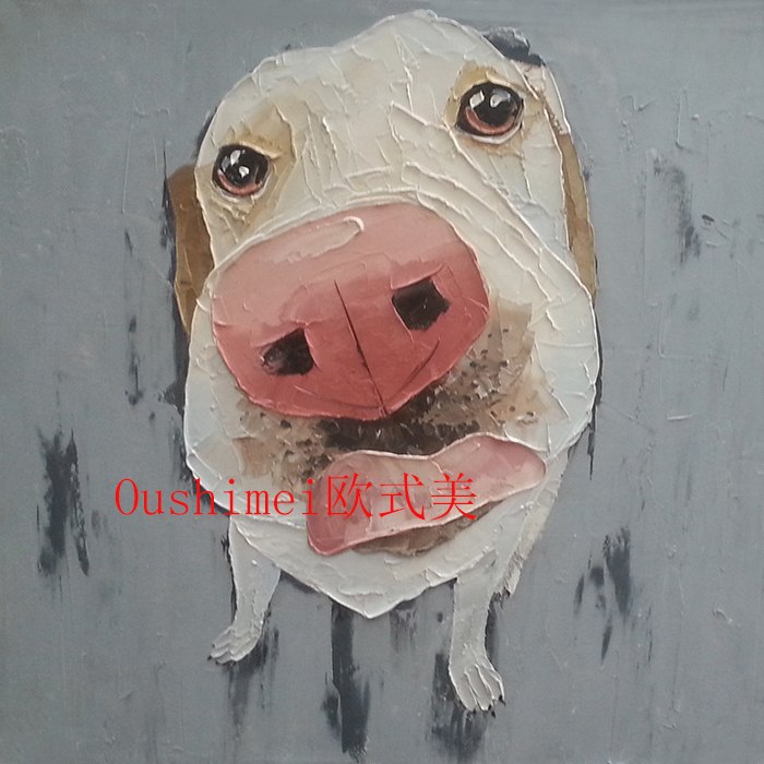 700x700 Big Head Pig Oil Paintings Oil Paint Fat Pig Painting Thick Oil - Fat Pig Painting