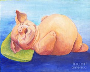 300x242 Fat Pig Paintings Fine Art America - Fat Pig Painting