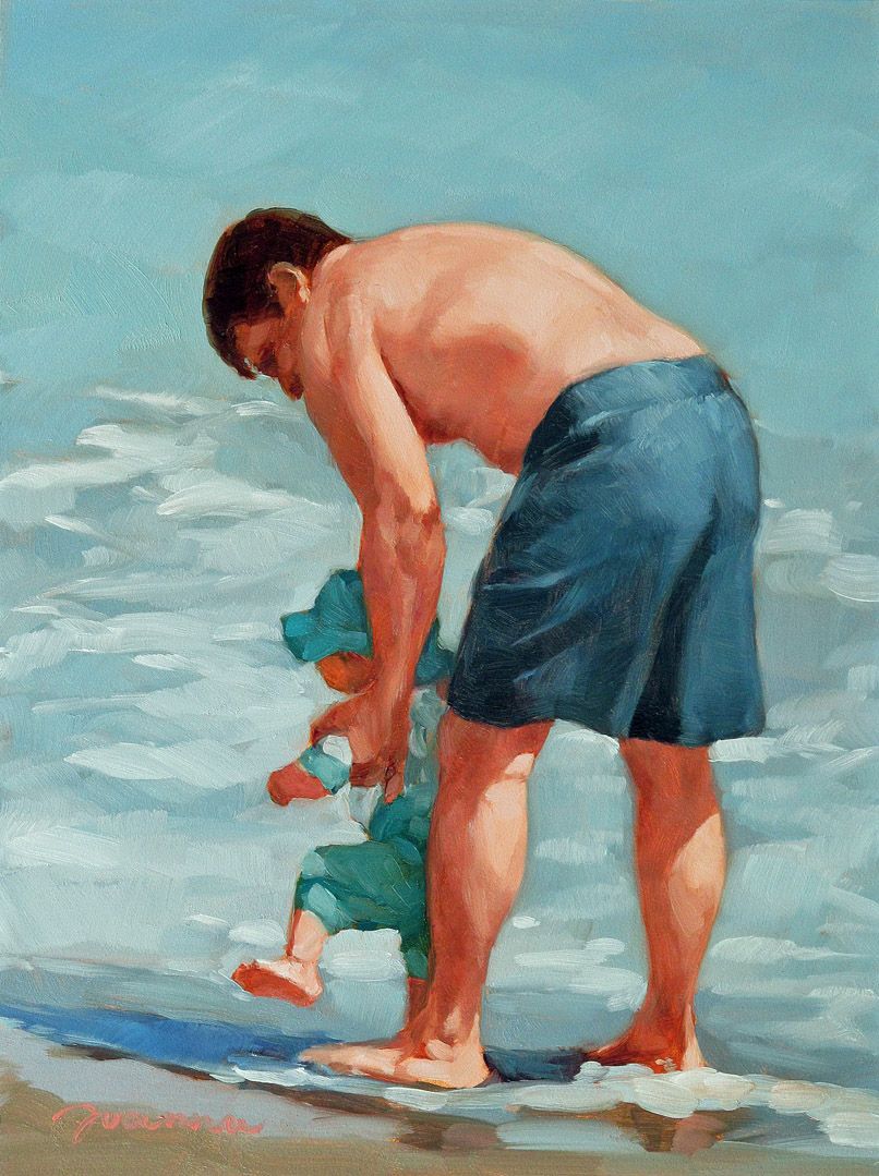 806x1079 Father Child Painting - Father And Child Painting