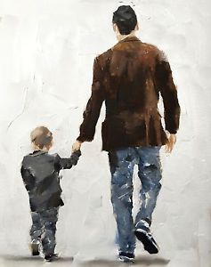 237x300 Father Son Art Print Wall Art From Original Oil Painting By James - Father And Son Painting