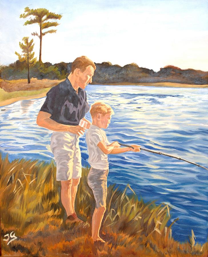 728x900 Father And Son Painting By Jana Goode - Father And Son Painting