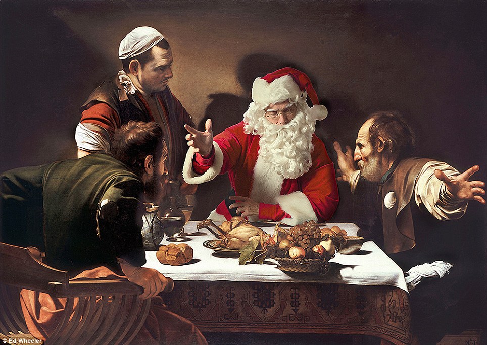 964x684 Santa Proves He Really Is A Timeless Classic Father Christmas - Father Christmas Painting