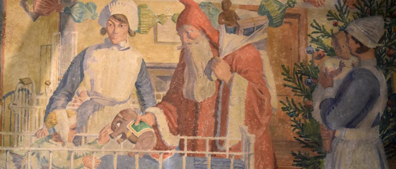 1320x564 Woodgreen Murals Salisbury Healthcare History - Father Christmas Painting