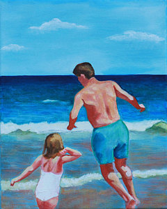 240x300 Father Daughter Paintings - Father Daughter Painting