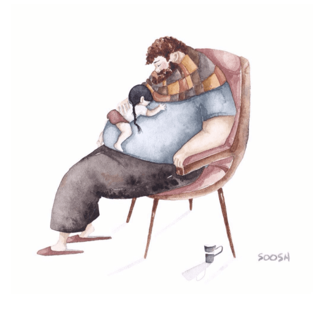 651x643 Mom Creates 11 Paintings That Perfectly Capture The Beauty - Father Daughter Painting