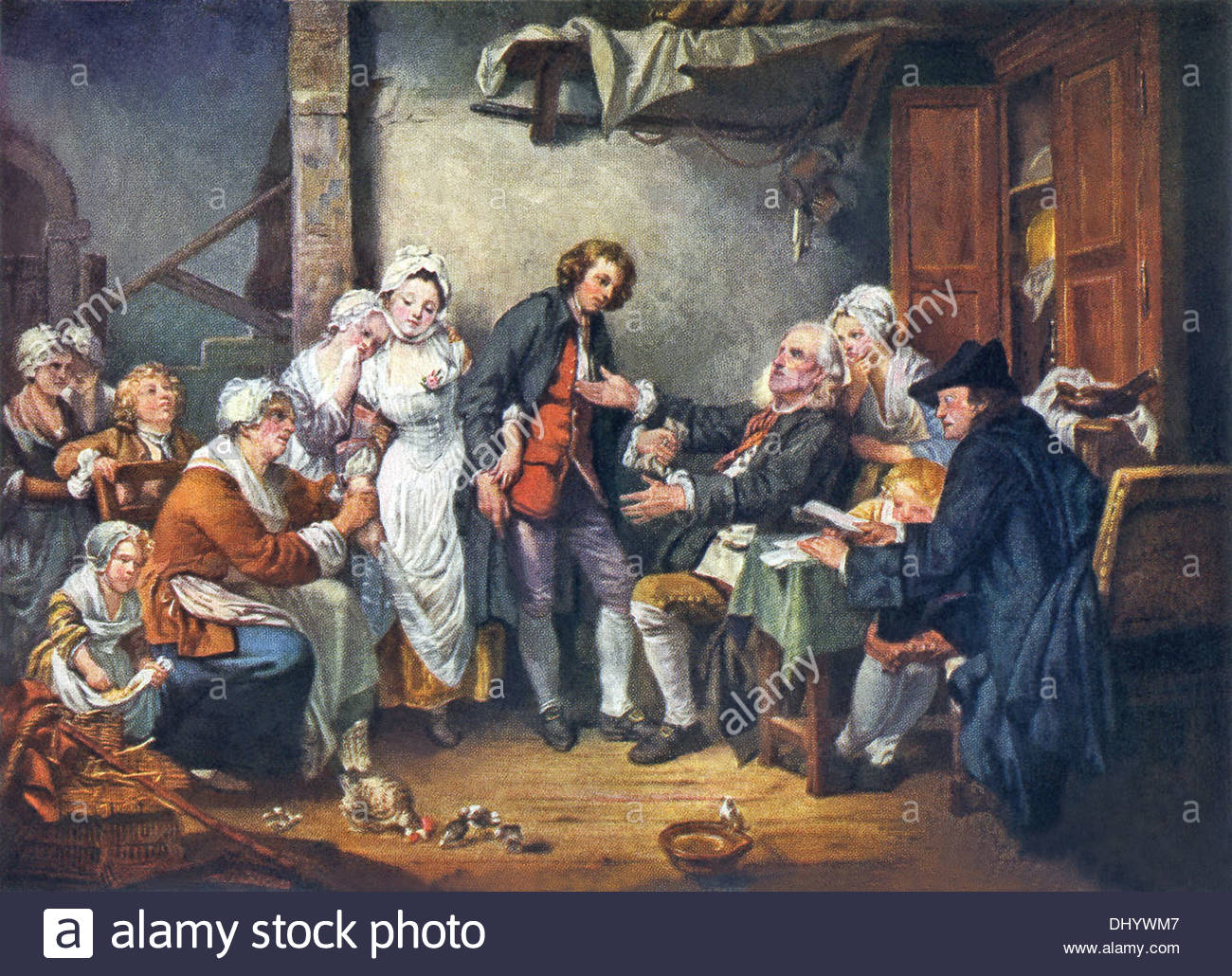 1300x1030 This Painting, Titled A Father Handing Over The Marriage Portion - Father Daughter Painting