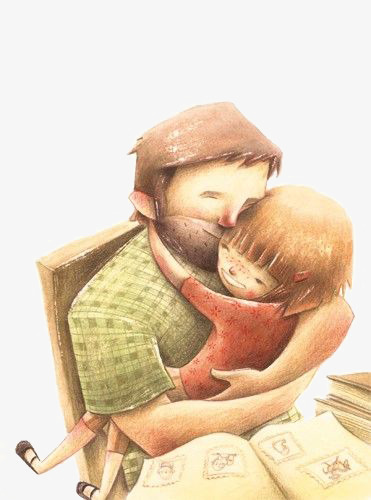 371x500 Father And Daughter Painted, Father, Daughter, Loved Ones Png - Father Daughter Painting