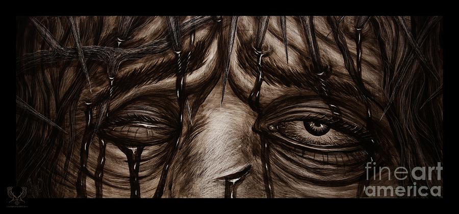 900x421 Father Forgive Them Painting By Dale Crum - Father Forgive Them Painting