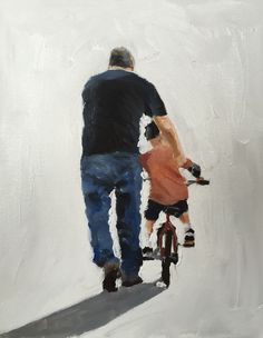 236x304 Father And Son Art, Father Print, Dad Painting, Father Gift, Gift - Father Son Painting