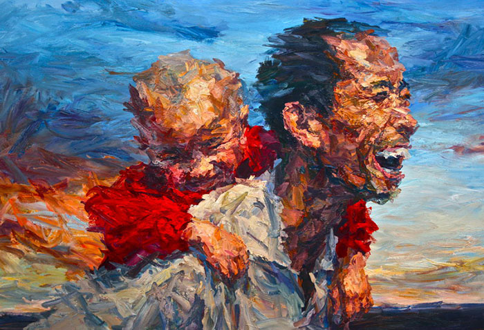 700x478 Father And Son Oil Painting - Father Son Painting