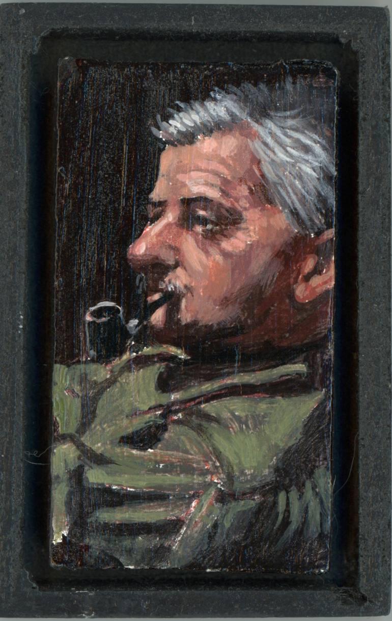 770x1219 Saatchi Art William Faulkner Painting By Zach Mendoza - Faulkner Painting