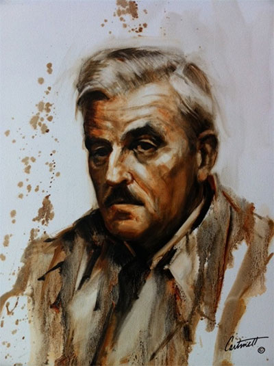 400x535 William Faulkner Oil On Panel 16x20 - Faulkner Painting