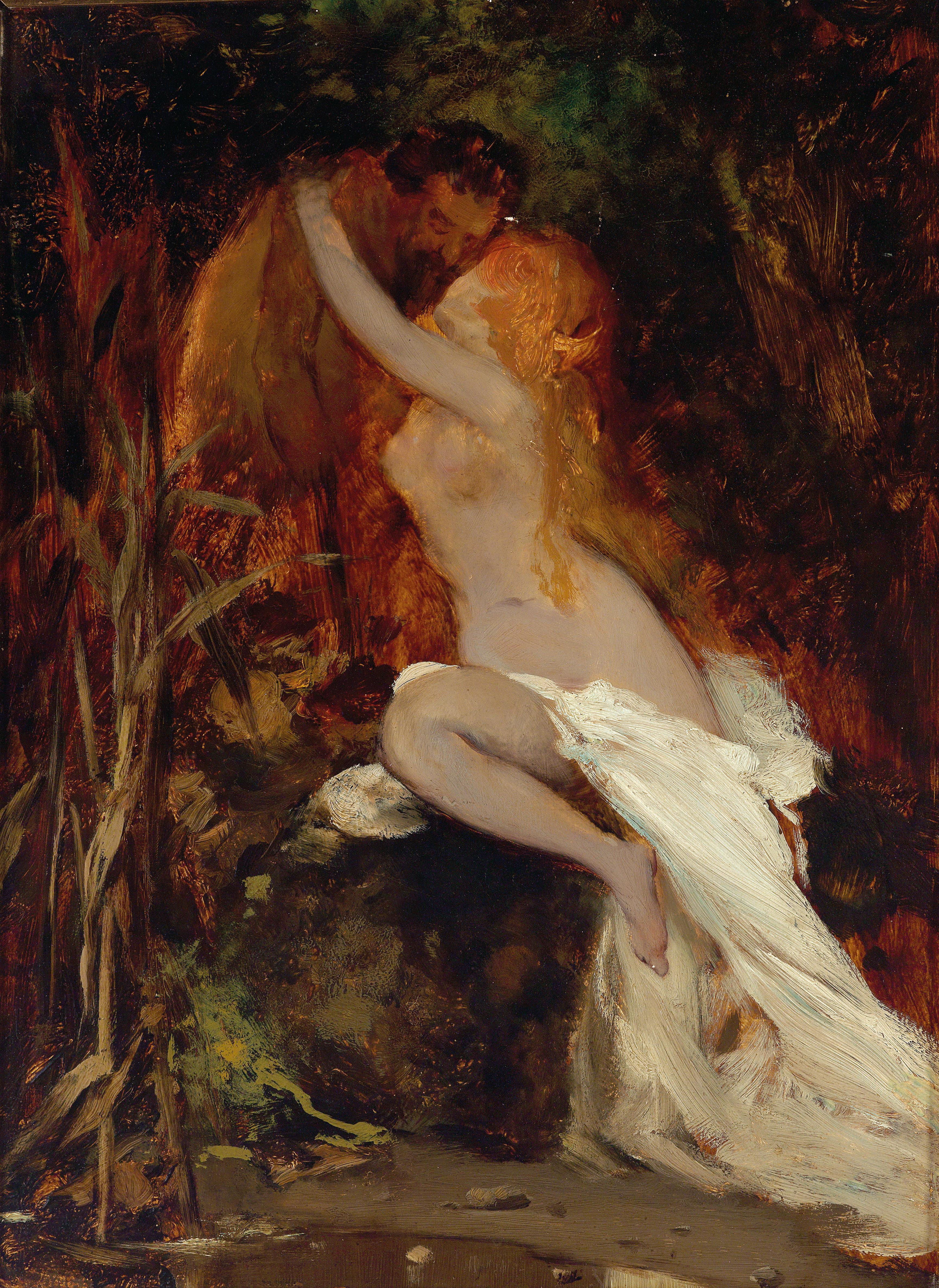 3461x4744 Filemakart Faun And Nymph.jpg - Faun Painting