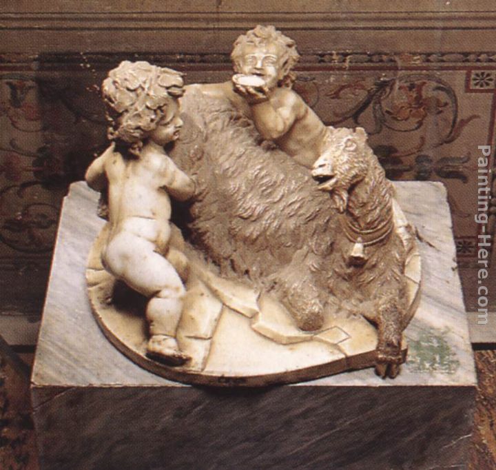 720x682 Gian Lorenzo Bernini The Goat Amalthea With The Infant Jupiter - Faun Painting