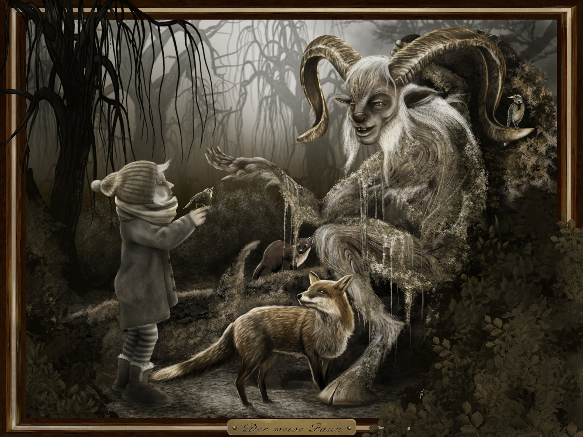 1920x1440 Artstation - Faun Painting