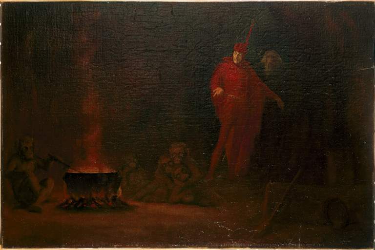 768x513 Henry Irving As Mephistopheles And George Alexander As Faust In Lti - Faust And Mephistopheles Painting
