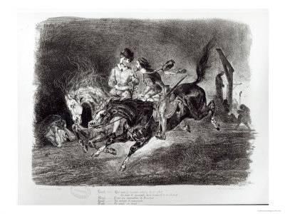 400x300 Mephistopheles And Faust Riding In The Night, Illustration - Faust And Mephistopheles Painting