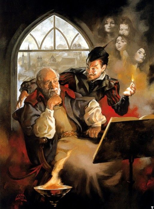 514x699 Mephistopheles Faust - Faust And Mephistopheles Painting