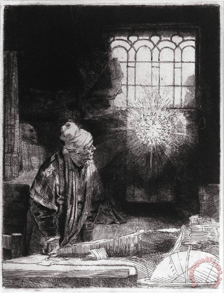 737x960 Rembrandt Faust Painting - Faust Painting