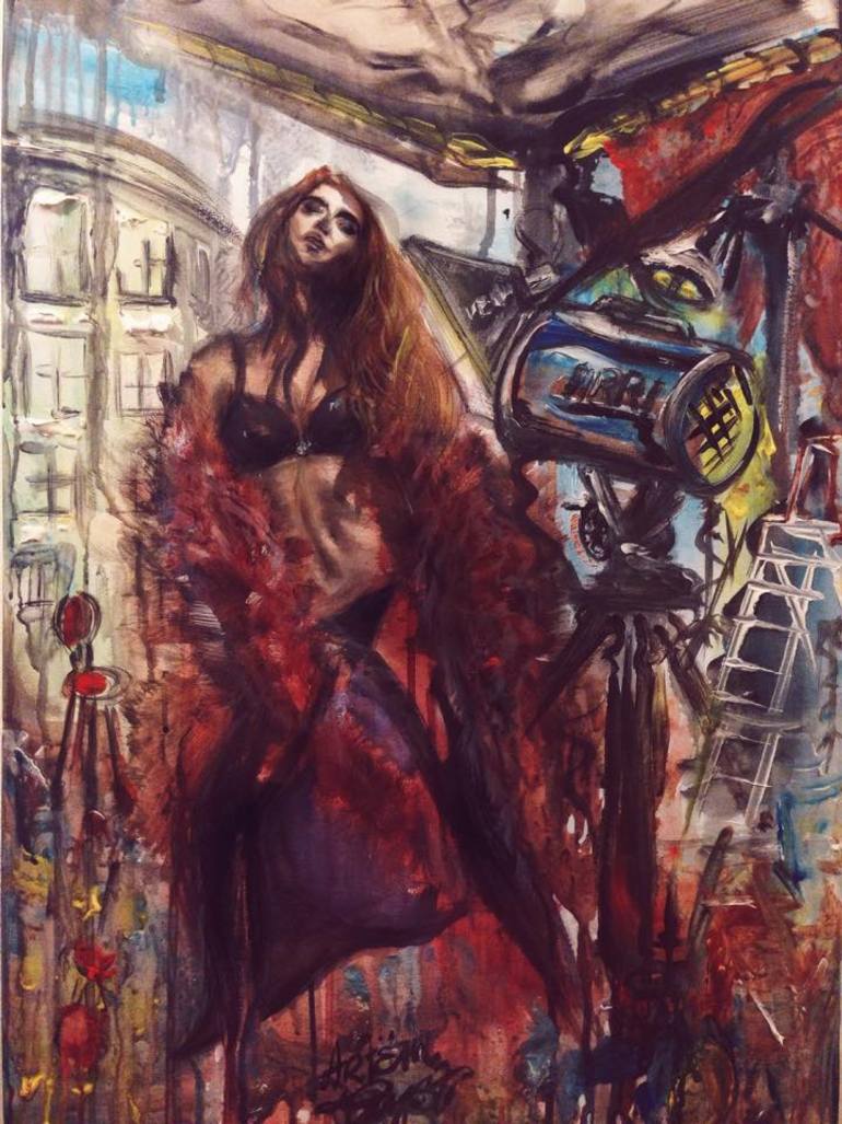 770x1027 Saatchi Art On The Film Stage Painting By Artem Faust - Faust Painting