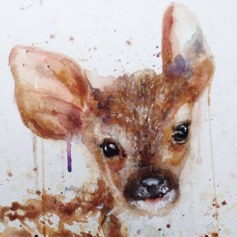770x770 Saatchi Art Fawn Painting By Emily Mcphee - Fawn Painting