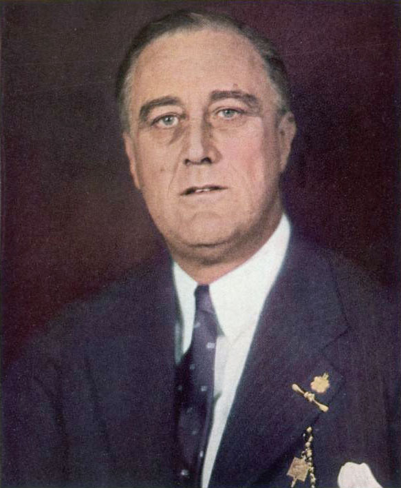 583x708 Filefranklin D. Roosevelt Time Man Of The Year 1933 Color Photo - Fdr Painting
