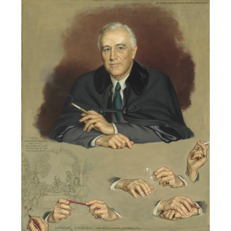 750x750 Franklin D. Roosevelt National Portrait Gallery - Fdr Painting