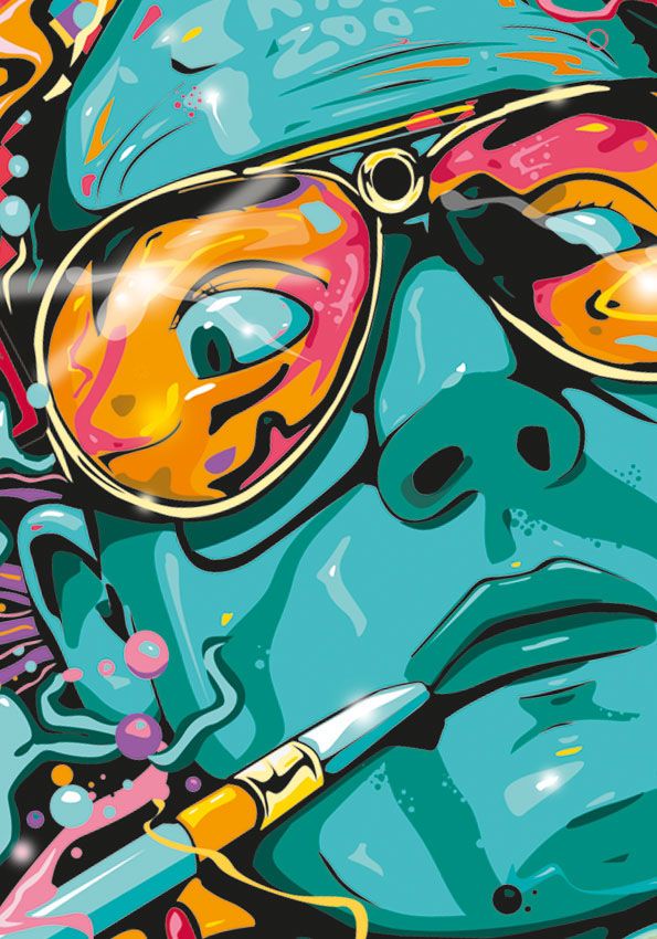 595x850 Fear And Loathing In Las Vegas Tribute Poster Artwork On Behance - Fear And Loathing In Las Vegas Painting