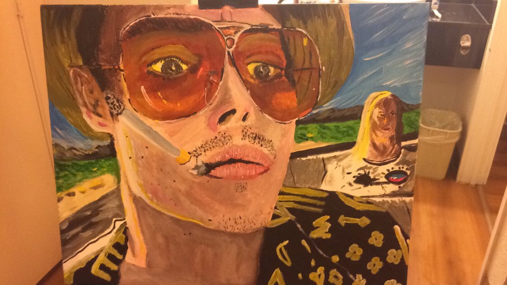 1024x576 Fear And Loathing In Las Vegas Painting By Cifercrossing - Fear And Loathing In Las Vegas Painting