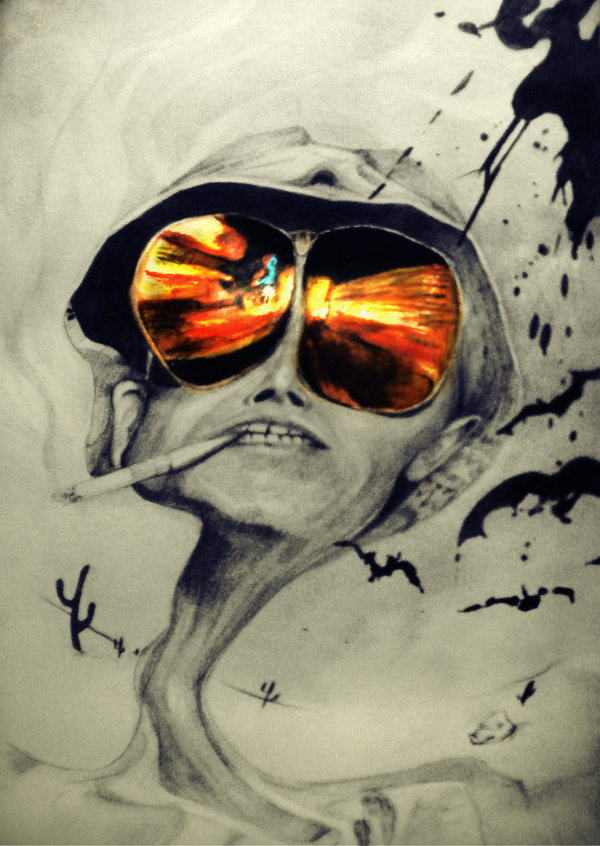 600x846 Fear And Loathing In Las Vegas By Grethchen - Fear And Loathing In Las Vegas Painting