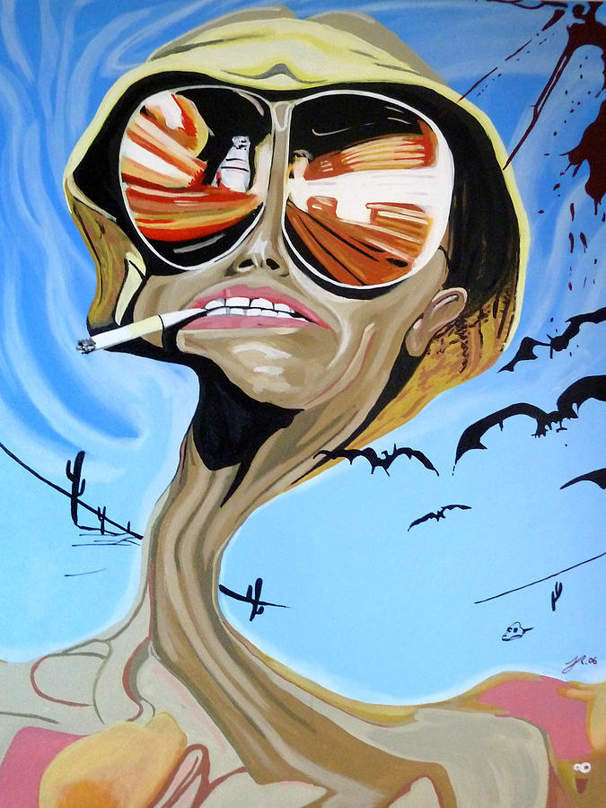675x900 Fear And Loathing In Las Vegas Painting By Justin Robertson - Fear And Loathing Painting