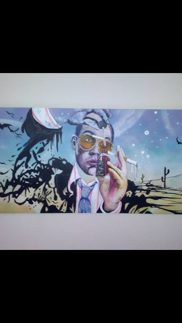 640x1136 Fear Amp Loathing (Hunter S Thompson) Painted By Dominic S Brown - Fear And Loathing Painting