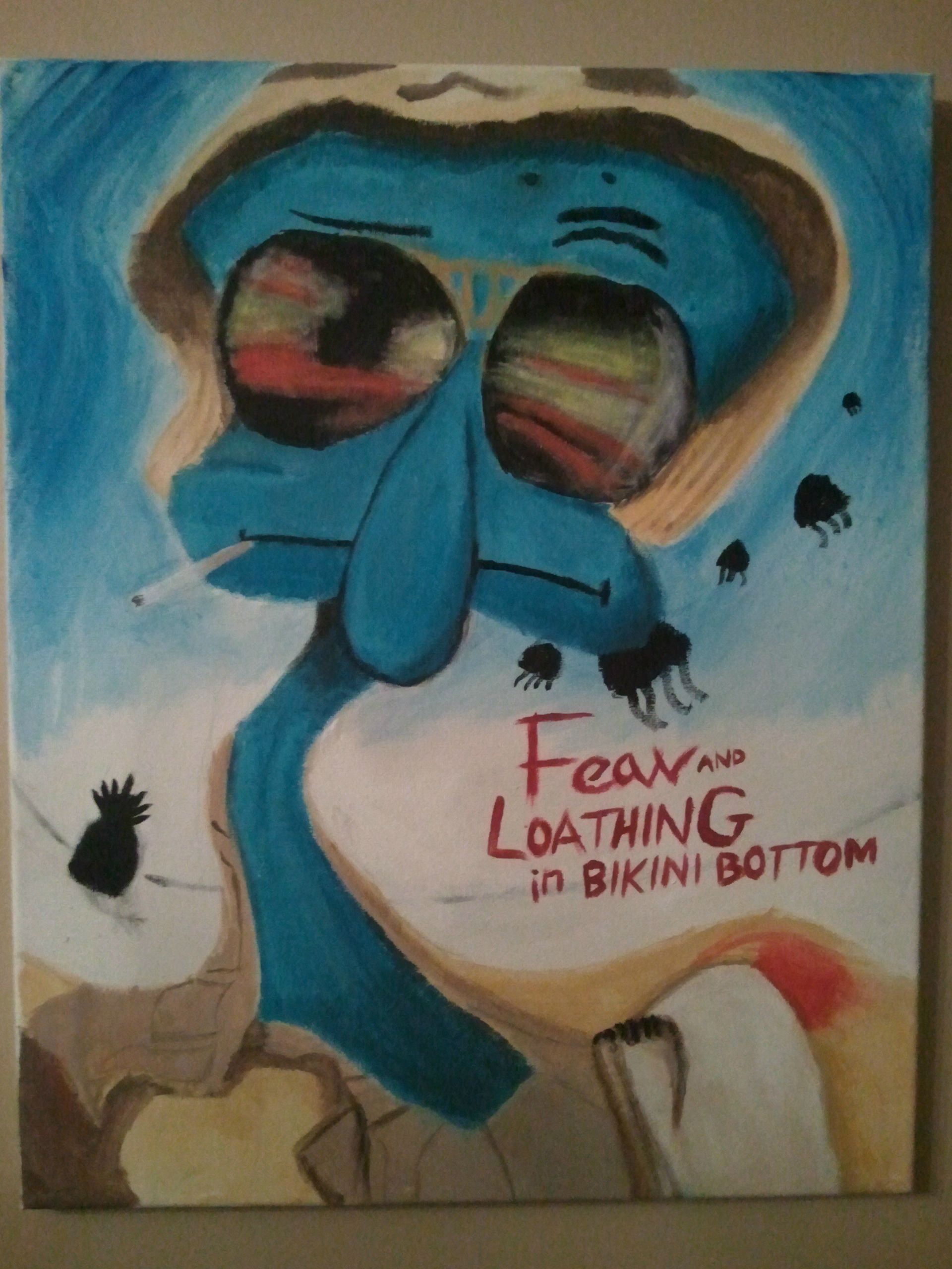 1920x2560 Fear And Loathing In Bikini Bottom Movies - Fear And Loathing Painting