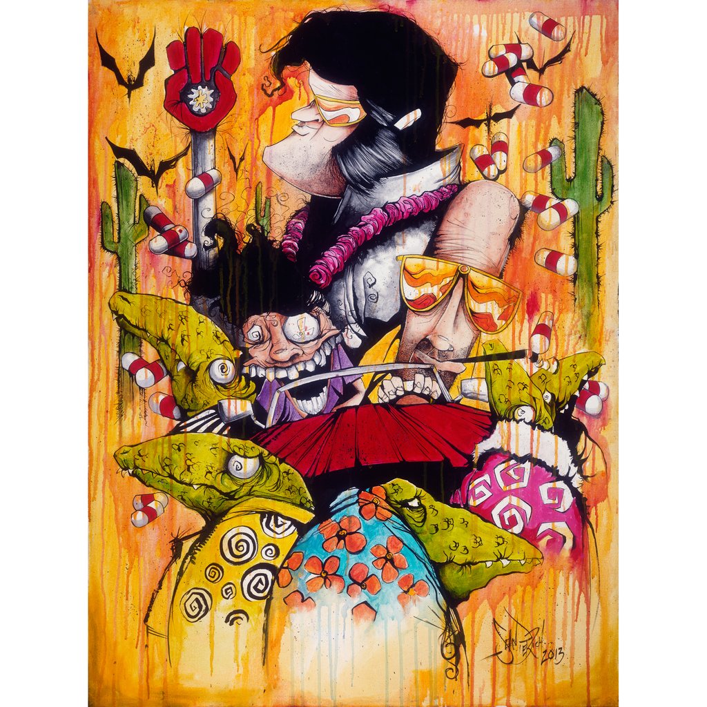 1024x1024 Fear And Loathing With Elvis Sean Dietrich Art - Fear And Loathing Painting