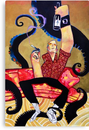 378x550 Hunter S Thompson Fear And Loathing Art Canvas Prints By - Fear And Loathing Painting