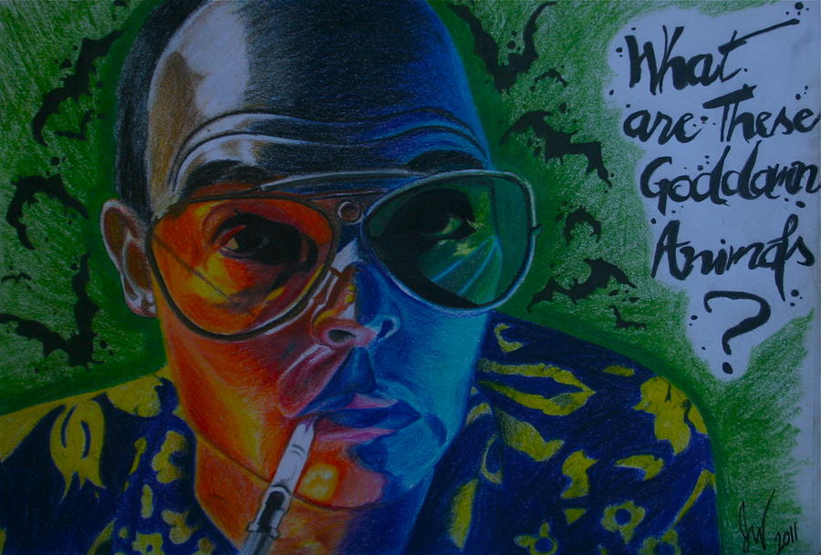 900x609 Fear And Loathing Drawing By Jason Welter - Fear And Loathing Painting