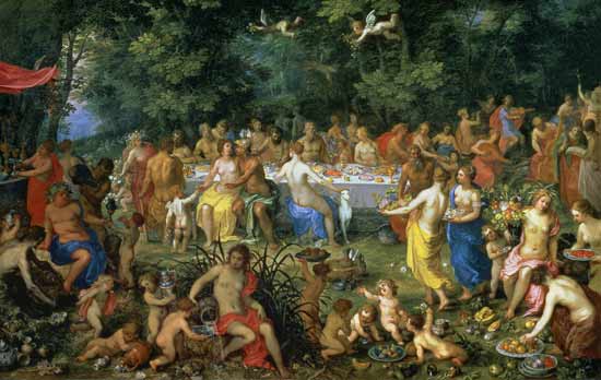 550x348 The Feast Of The Gods - Feast Of The Gods Painting