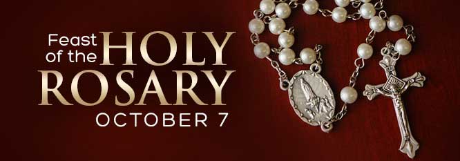 666x233 The Feast Of The Rosary October 7 The Holy Rosary Anf Articles - Feast Of The Rosary Painting