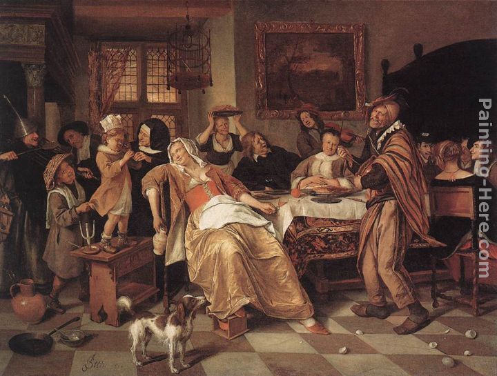 720x545 Jan Steen The Bean Feast Painting Anysize 50% Off - Feast Painting