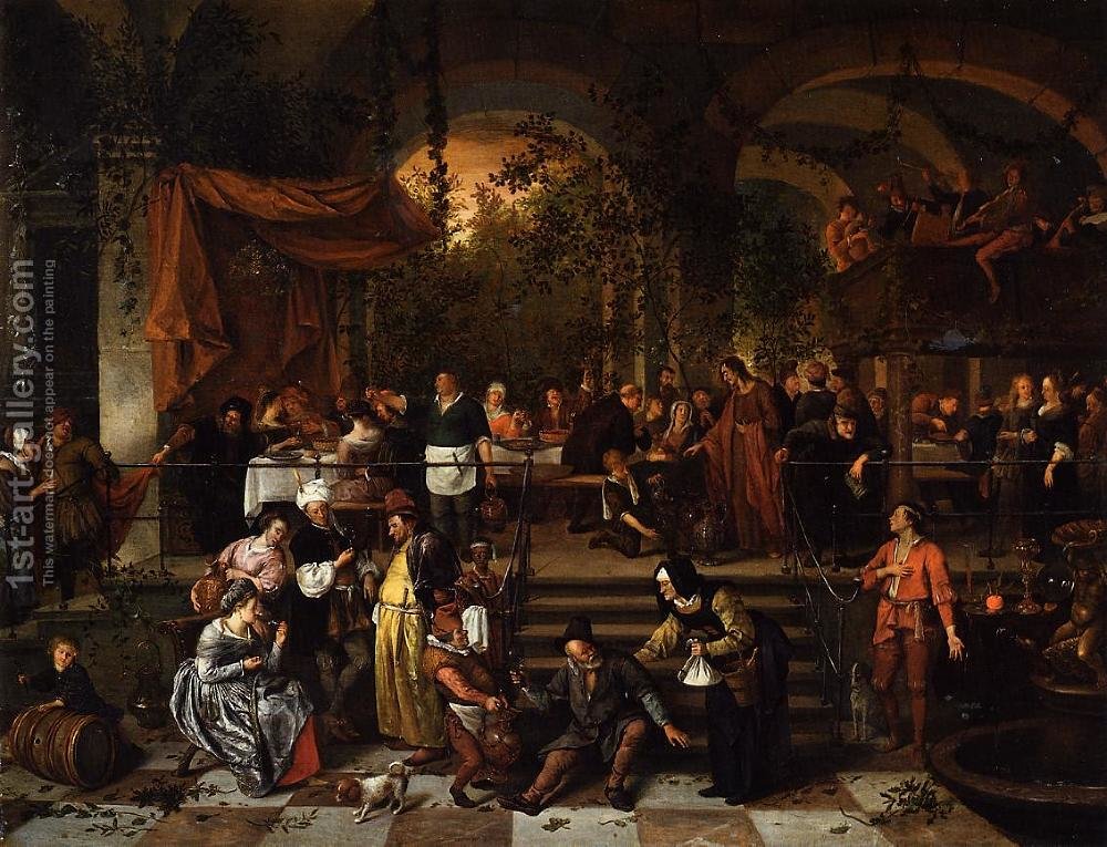 1000x765 The Wedding Feast - Feast Painting